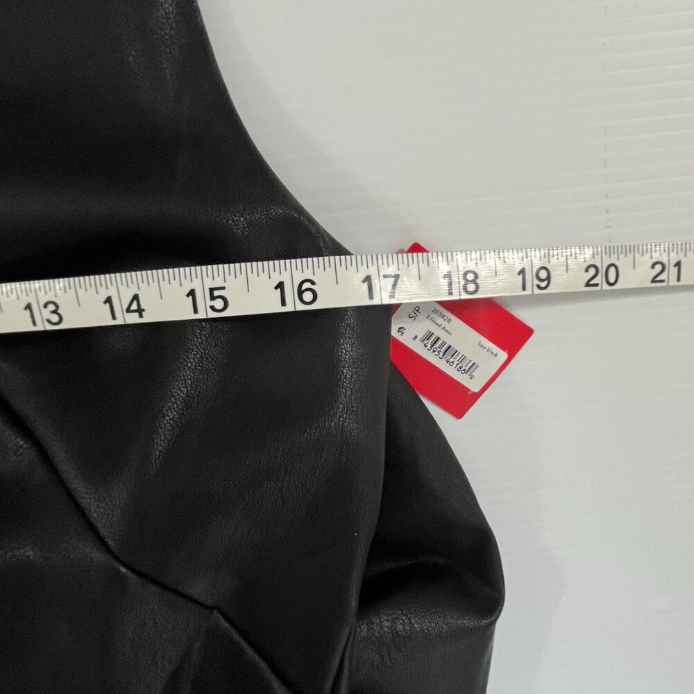 SPANX Leather-Like Sleeveless Sheath Dress Luxe Black NWT Sz Small New $228 - Picture 7 of 10